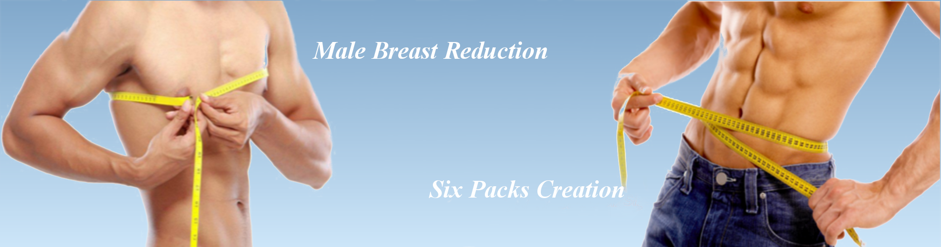 male breast creation six pack creation